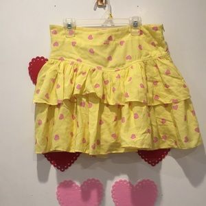 My violet yellow and pink heart skirt